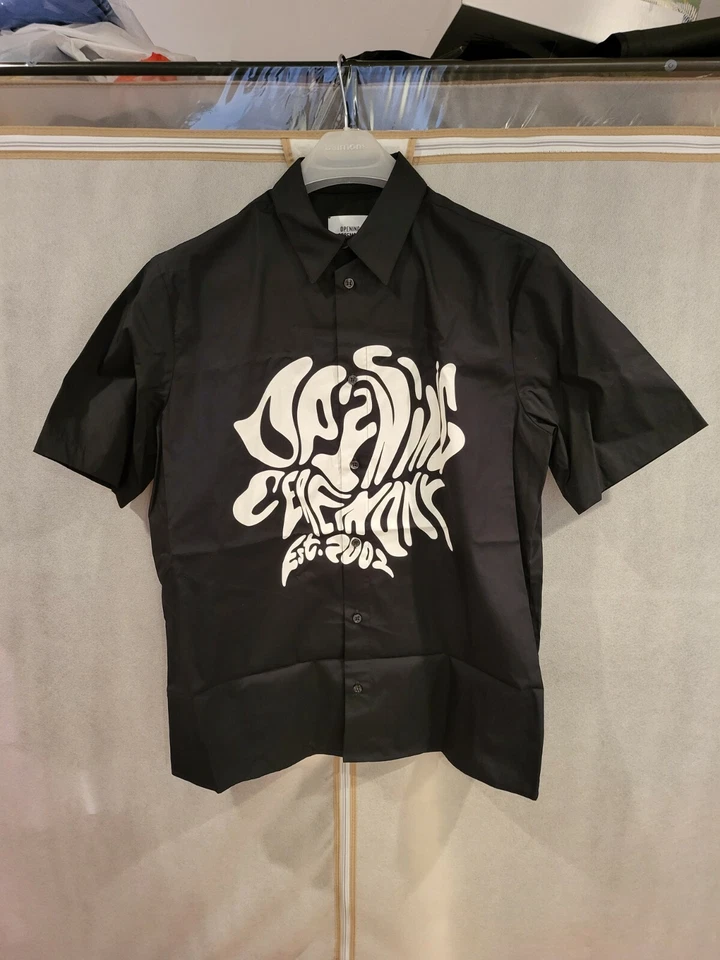 OPENING CEREMONY Oversized Melted Logo Short Sleeve Shirt - Image 2 of 4