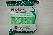 150 COUNT- PLACKERS MICRO MINT FLOSSERS DENTAL FLOSS ORAL TOOTHPICK ZIP SEALED