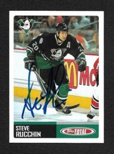 Steve Rucchin Signed Autograph 2003 Topps Total Mighty Ducks Card #330 - COA