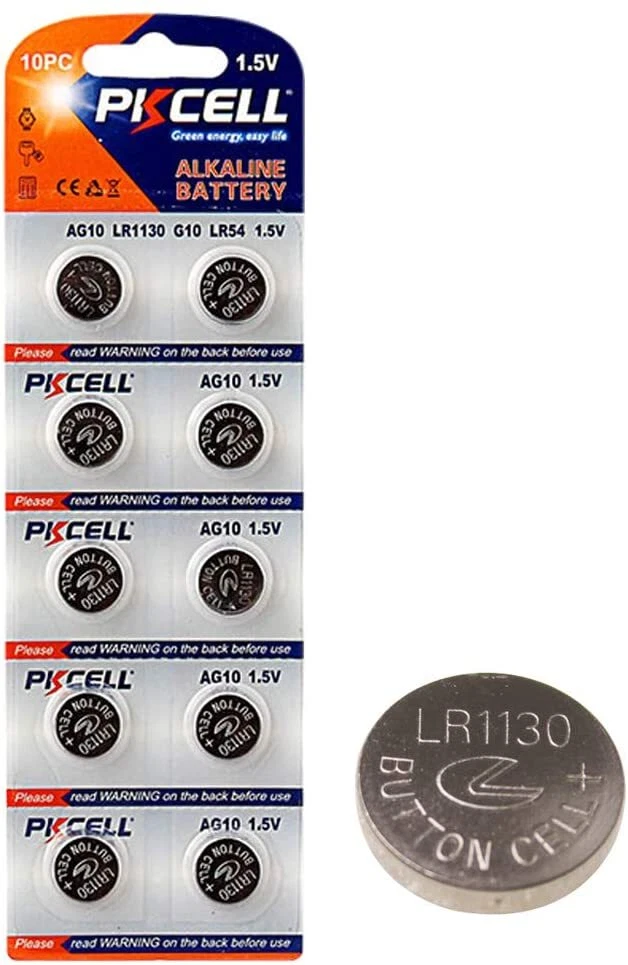 AG10 Battery (LR1130, L1131, LR54, 187, 387, 389, 390)