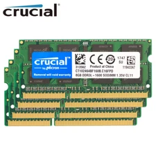 Crucial 8GB DDR3L 1600MHz 204-Pin Sodimm memory LAPTOP RAM PC3L-12800 LOT DDR3L
