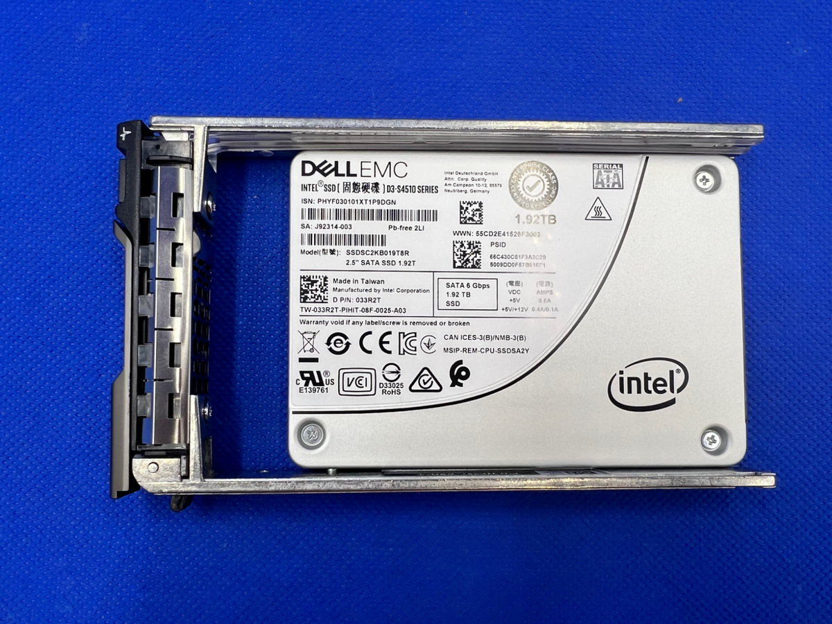 33R2T Dell Intel D3-S4510 1.92TB SATA 6Gb/s SSD SSDSC2KB019T8R | eBay