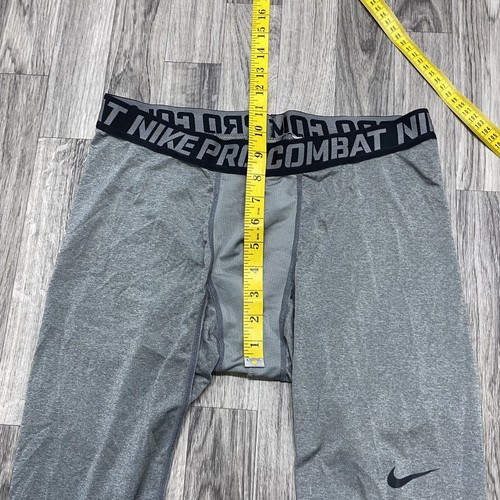 NIKE Pro Combat Graphic Elastic Waist Grey Compression Shorts Boy's Size 2XL - Picture 9 of 11