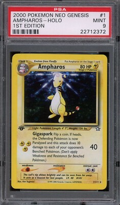 2000 Pokemon Neo Genesis 1st Edition #1 Ampharos Holo PSA 9 | eBay