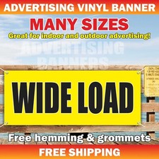 WIDE LOAD Advertising Banner Vinyl Mesh Sign Oversize Many Sizes