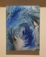 Original Abstract Acrylic Pour Painting Modern Wall Art/Home Decor 12"x16"