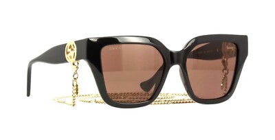 GUCCI GG1023S 004 WITH DETACHABLE CHAIN Kính Mát Gucci GG1023S 004 With Detachable Chain Màu Vàng  main image 4