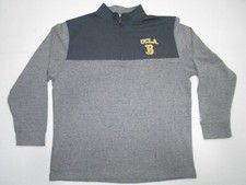 Champion UCLA Gray And Dark Gray 1/4 Zip Long Sleeve Jacket Size Large