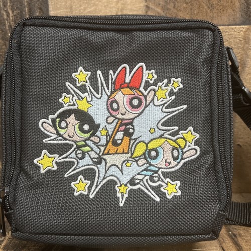 Bolso Powerpuff vintage cosido para niñas negro con correa de transporte - Imagen 6 de 6
