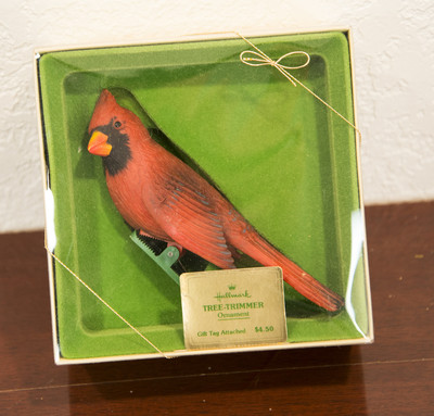 1978 CARDINAL BIRD TREE TRIMMER HALLMARK CHRISTMAS ORNAMENT MIB