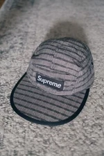 Rare Supreme Long Bill Brim Bill Cap Hat M/L Black White Bogo Box Logo