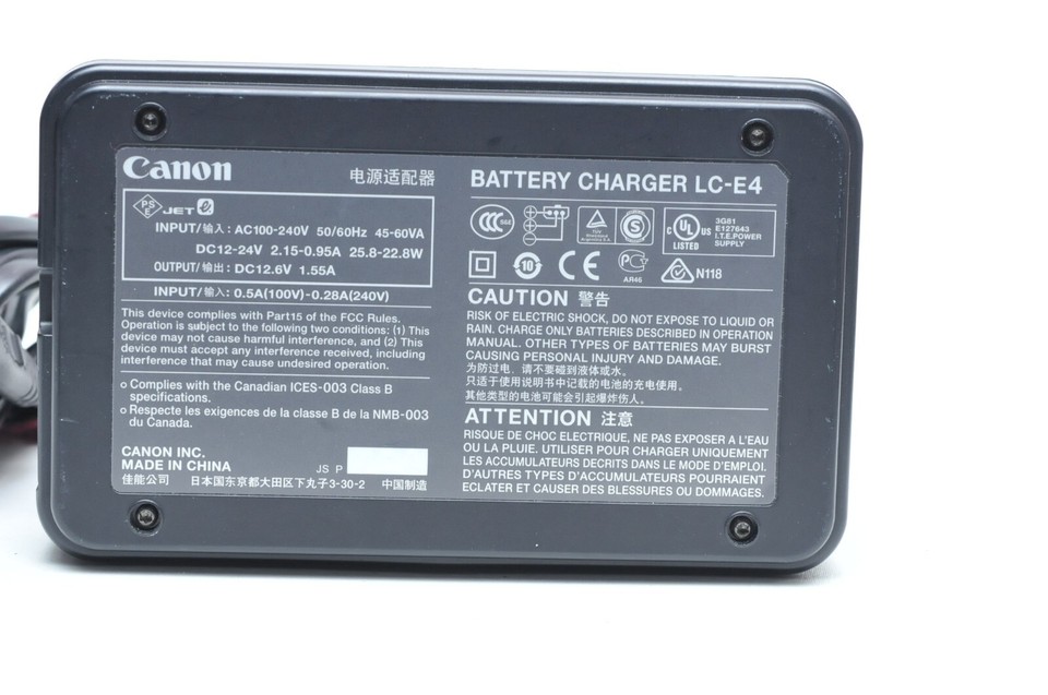 Canon OEM Battery Charger LCE4 for LP E4, 1D C , 1Dx, EOS 1D Mark III