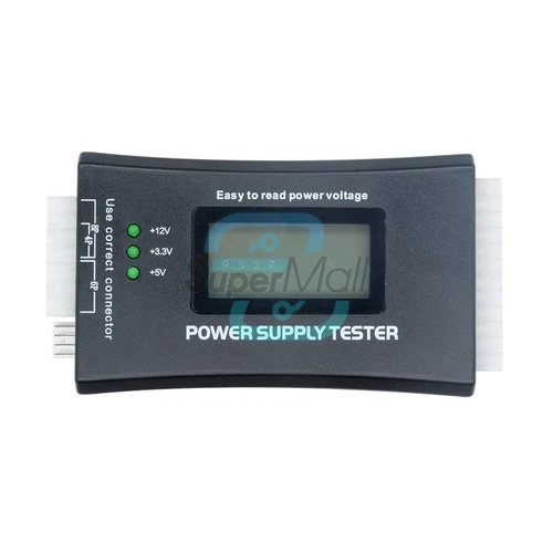Computer PC LCD Power Supply Tester Checker Diagnose 20 24 Pin 4 SATA HDD Tester