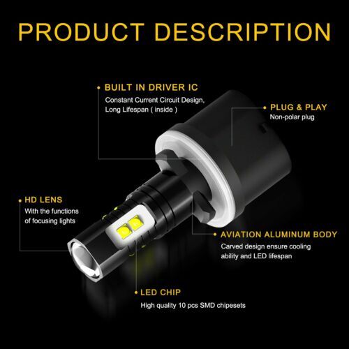 Faros antiniebla LED brillantes de alta potencia 6000K 880 para Chevy Tahoe 2000-2006 - Imagen 6 de 12