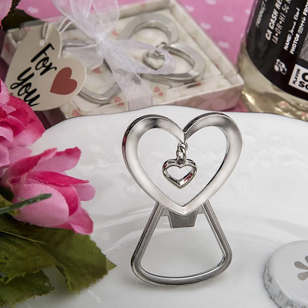 Silver Heart Party Favors