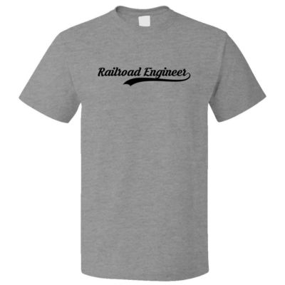 Funny Railroad Engineer Retro Old School T shirt Tee