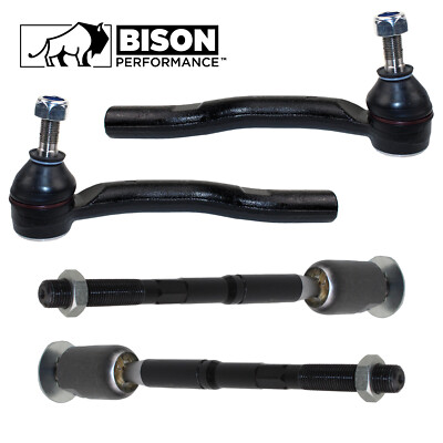 Bison Performance 4pc Inner & Outer Steering Tie Rod Ends Kit For ES300 Camry