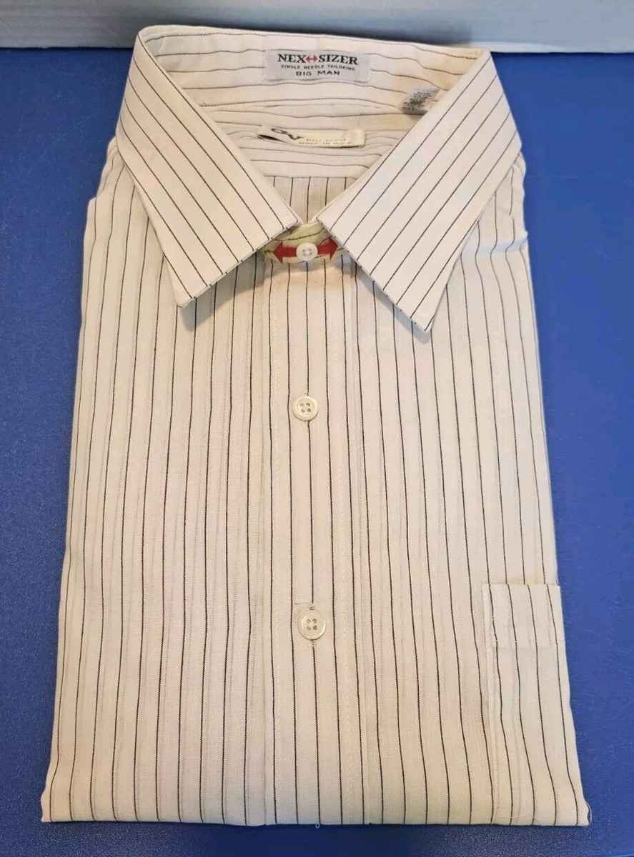 GV Big Man Nex-Sizer Sz 18 1/2/5 Long Sleeve Button Down Blue