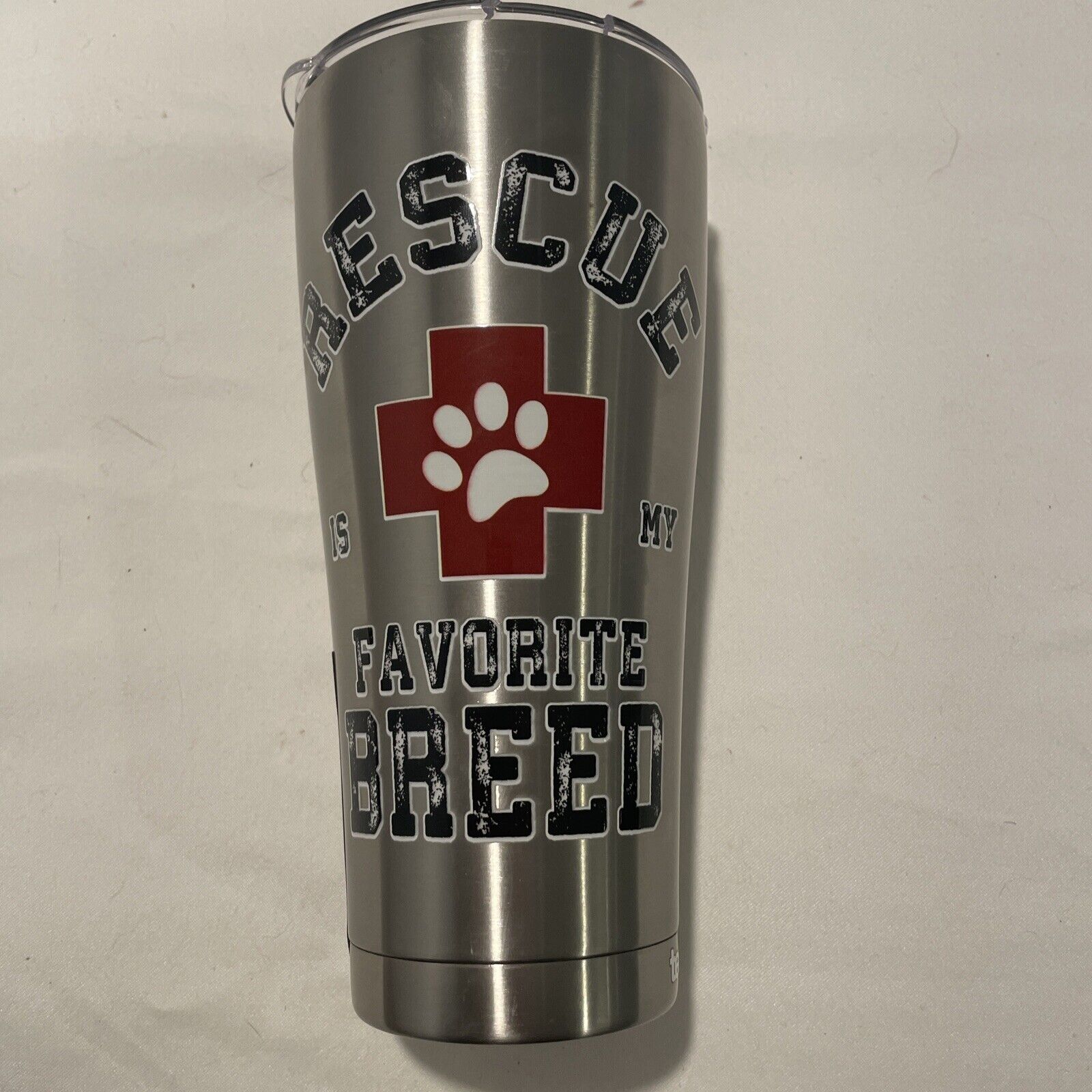 tervis stainless steel tumbler 30 oz RESCUE IS MY FAVORITE BREED