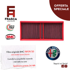 Filtro Aria Sportivo BMC Alfa Romeo Giulia 952 2.2 D 150 CV 2.0 180 CV 200 CV