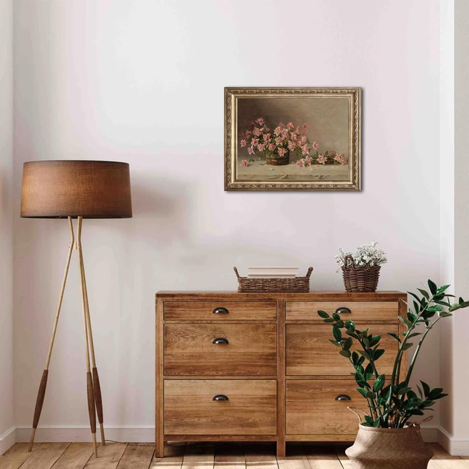 Vintage Floral Wall Art, French Country Wall Decor, Retro Flower