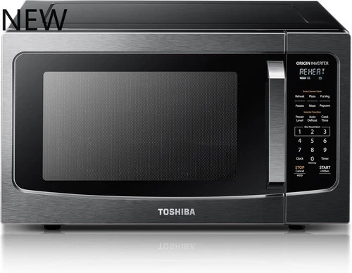 TOSHIBA ML-EM45PIT(BS) Countertop Microwave Oven with Inverter Technology, NEW