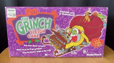 2000 Radio Shack   THE GRINCH ~ SLEIGH GAME   NEW OLD STOCK ~ UNOPENED  
