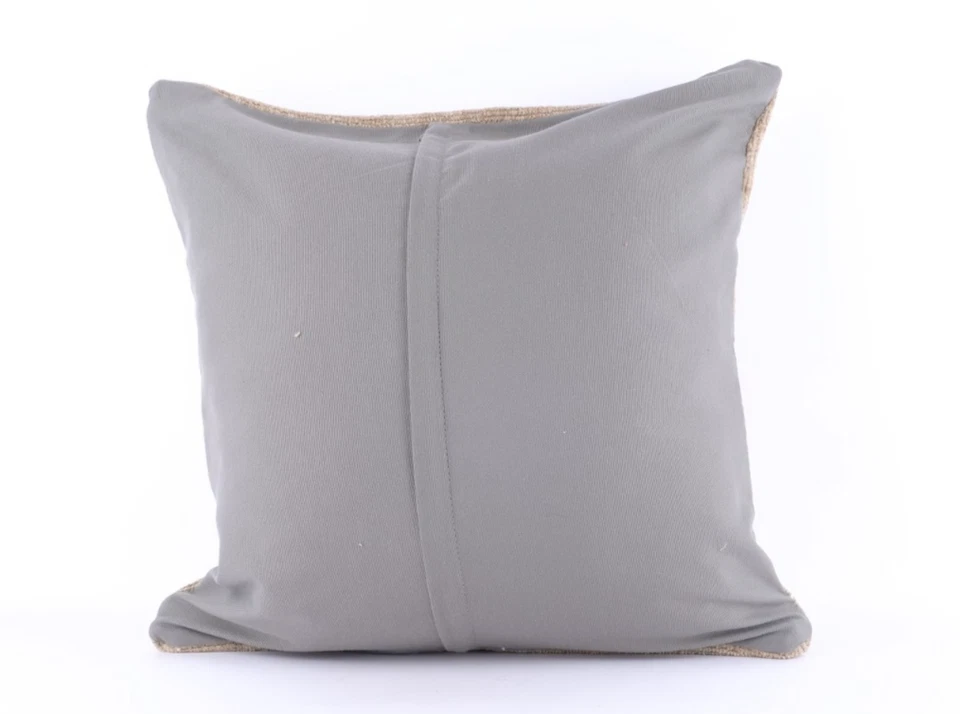 Funda de Almohada Kilim Turca Vintage 24"x24" - Funda de Cojín Boho de Lana Tejida a Mano Foto 4 de 4