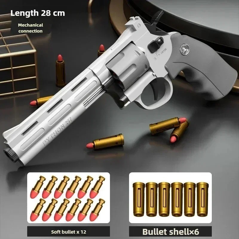 ZP5 Revolver Soft Bullet Toy Gun 357 Simulation Pistol With Ejection Action