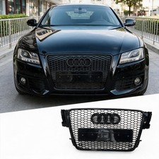 Front Bumper Mesh Grill for Audi A5 S5 B8 8T RS Style Black Honeycomb 07-11