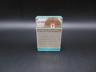 Beautiful Vintage Reverse Painted Crestline Transistor Radio 1960's Antique