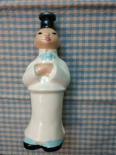 Vintage CLEMINSON POTTERY CA CHINESE MAN LAUNDRY SPRINKLER SHAKER Retro Laundry 