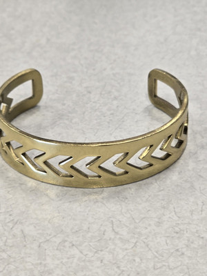 Rustic Cuff Bracelet Gold Tone, super sturdy and elegant.