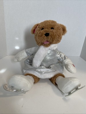 Giggles International Holiday Ice Skater Plush Bear Plays ''Winter Wonderland''