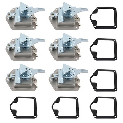 6x Folding T-Handle Locks Schloss for Caravan Toolbox 120 mm (L) x 124 mm (W)