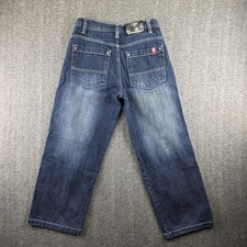 Southpole Jeans Boys 14 Blue Relaxed Straight Leg 100 Cotton Denim Dark Wash