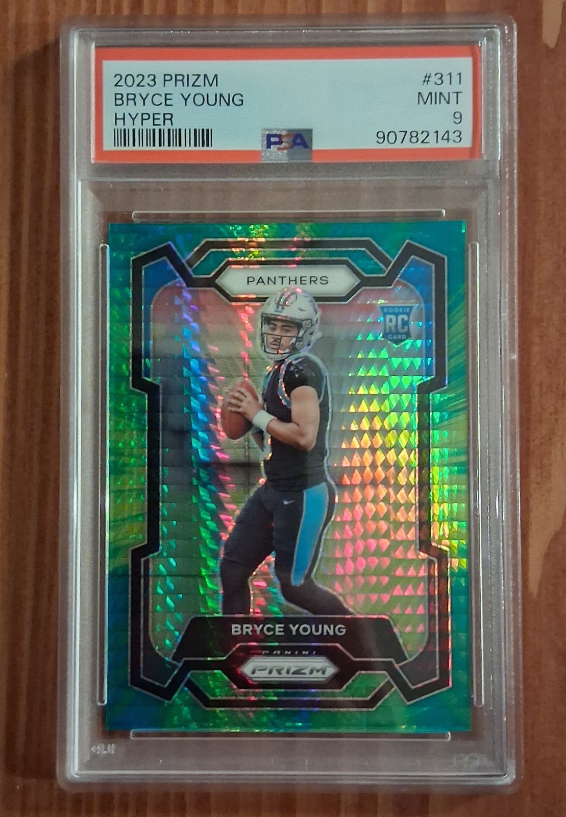 ⚡️074/175 Bryce Young PSA 9 2023 Panini Prizm Green Yellow Hyper Rookie RC #311