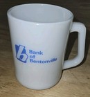 Vtg Bank Of Bentonville Coffee Cup Mug D handle FEDERAL Heat Proof Arkansas