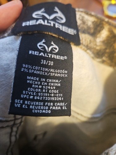 RealTree Edge Flex Camo Pants Mens 38x30 Edge Stretch Canvas Woods Hunt New - Picture 13 of 13