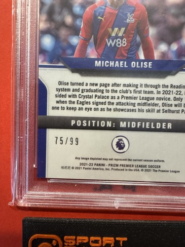 Panini 2021-22 Prizm Michael Olise Rookie /99 PSA 10 Bayern München France RC - Bild 3 von 3