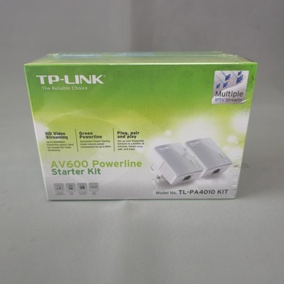 TP-Link AV600 Powerline Starter Kit TL-PA4010 KIT Ethernet Adapter Boxed Sealed