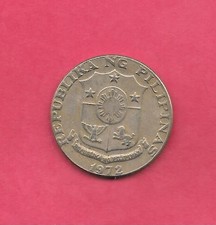 PHILIPPINES KM200 1972 VF-VERY FINE CIRCULATED LARGE OLD 50 SENTIMOS COIN