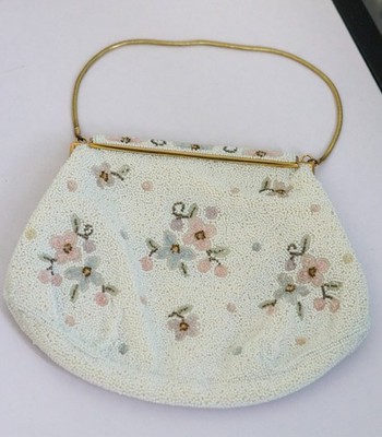 French-made, hand-beaded evening bag