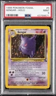 1999 POKEMON FOSSIL #5 GENGAR-HOLO PSA 9