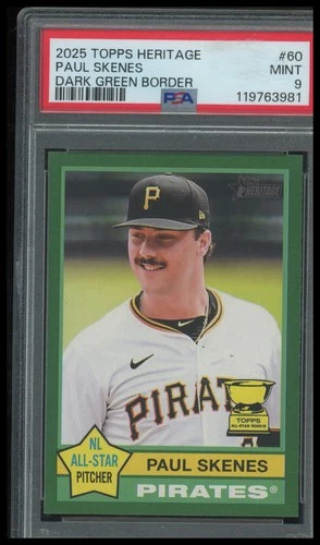 2025 Topps Heritage #60 Paul Skenes Dark Green PSA 9