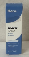 HERO COSMETICS Glow Balm Radiant Skin Stick, 0.4 oz NEW. (R17)