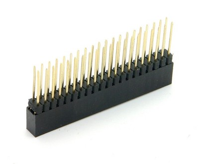 Stacking Header / Stiftleiste für Raspberry Pi, 2x20 = 40 polig, RM 2,54 Zero