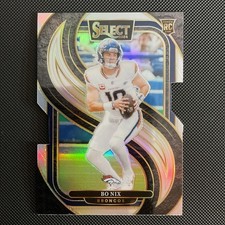 2024 Panini Select - Premier Level Bo Nix #117 Silver Prizm Die-Cut (RC)