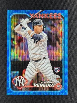 Everson Pereira 2024 Topps Chrome Blue Wave Refractor 59/75 RC ROOKIE #238 SOX