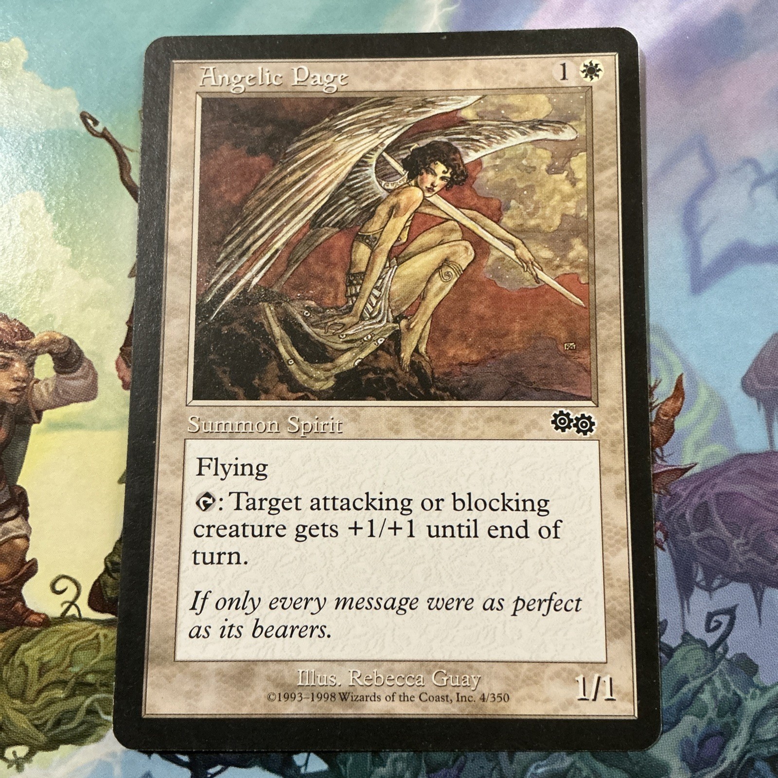 Angelic Page - Urza's Saga - LP - MTG Magic - Common - Creature